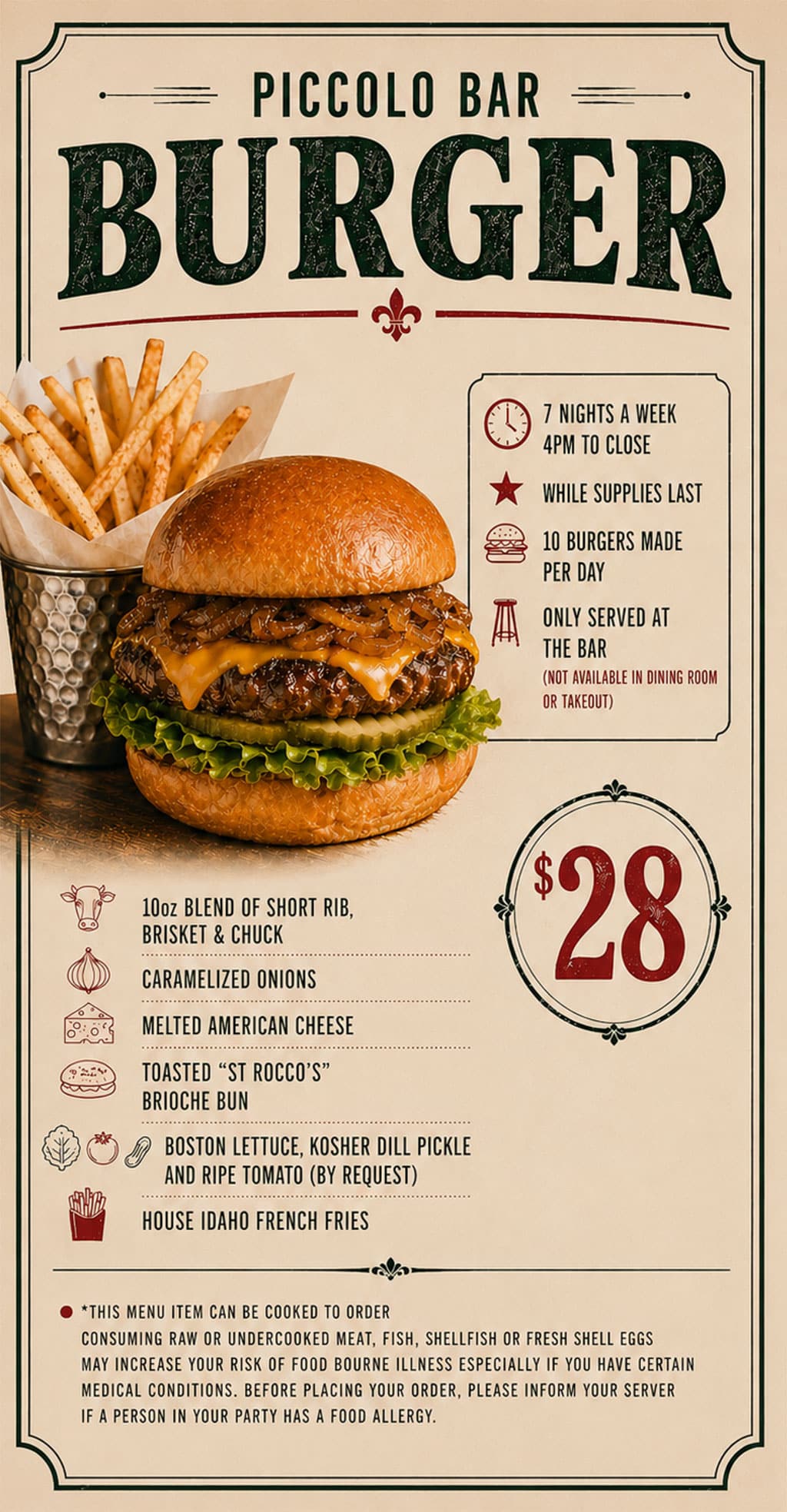 Piccolo Bar Burger