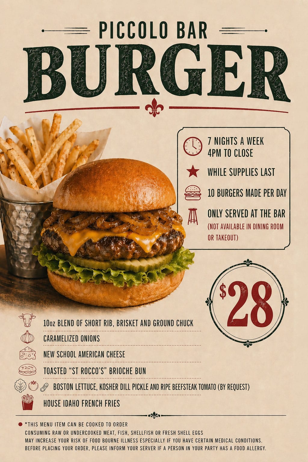 Piccolo Bar Burger