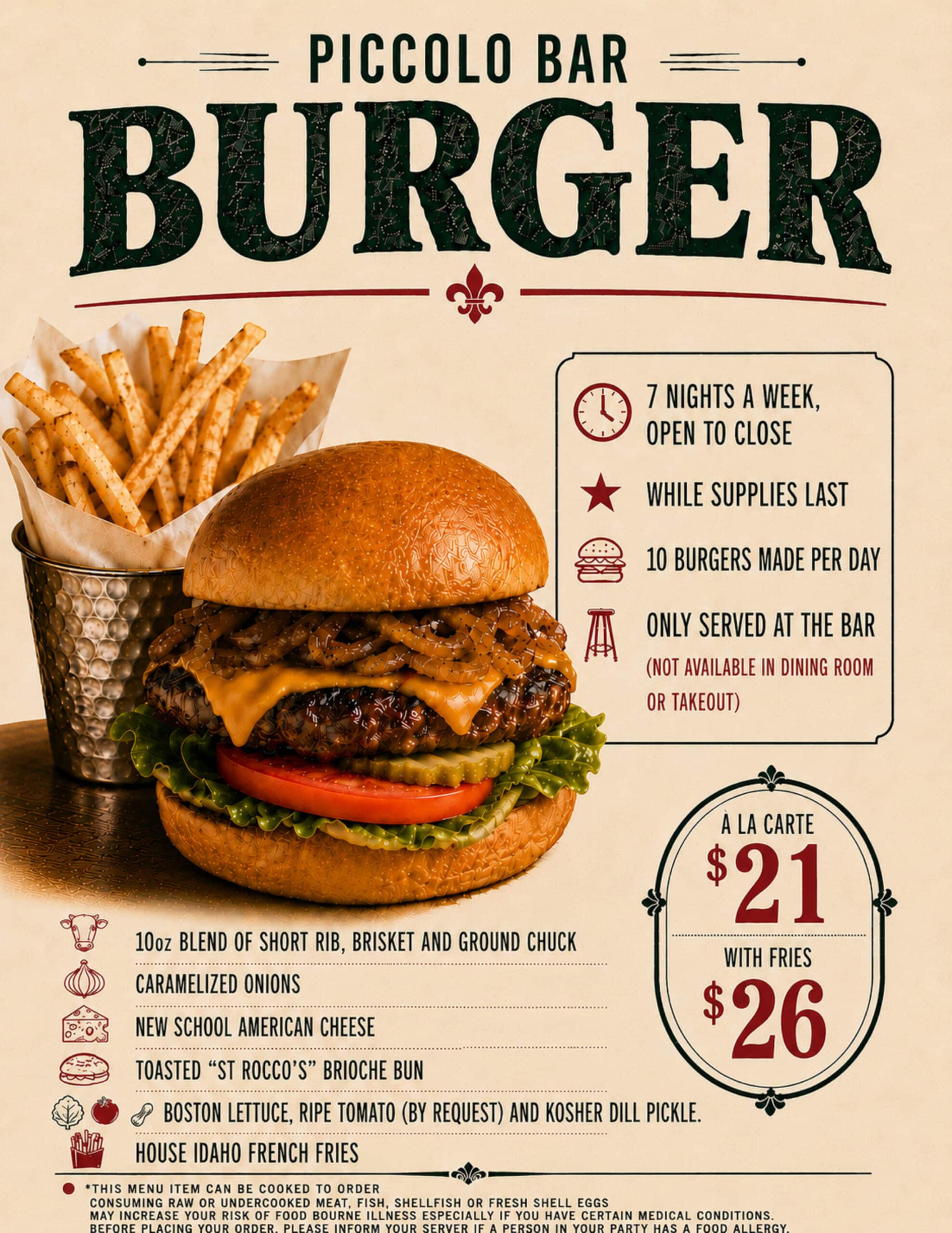 Piccolo Bar Burger